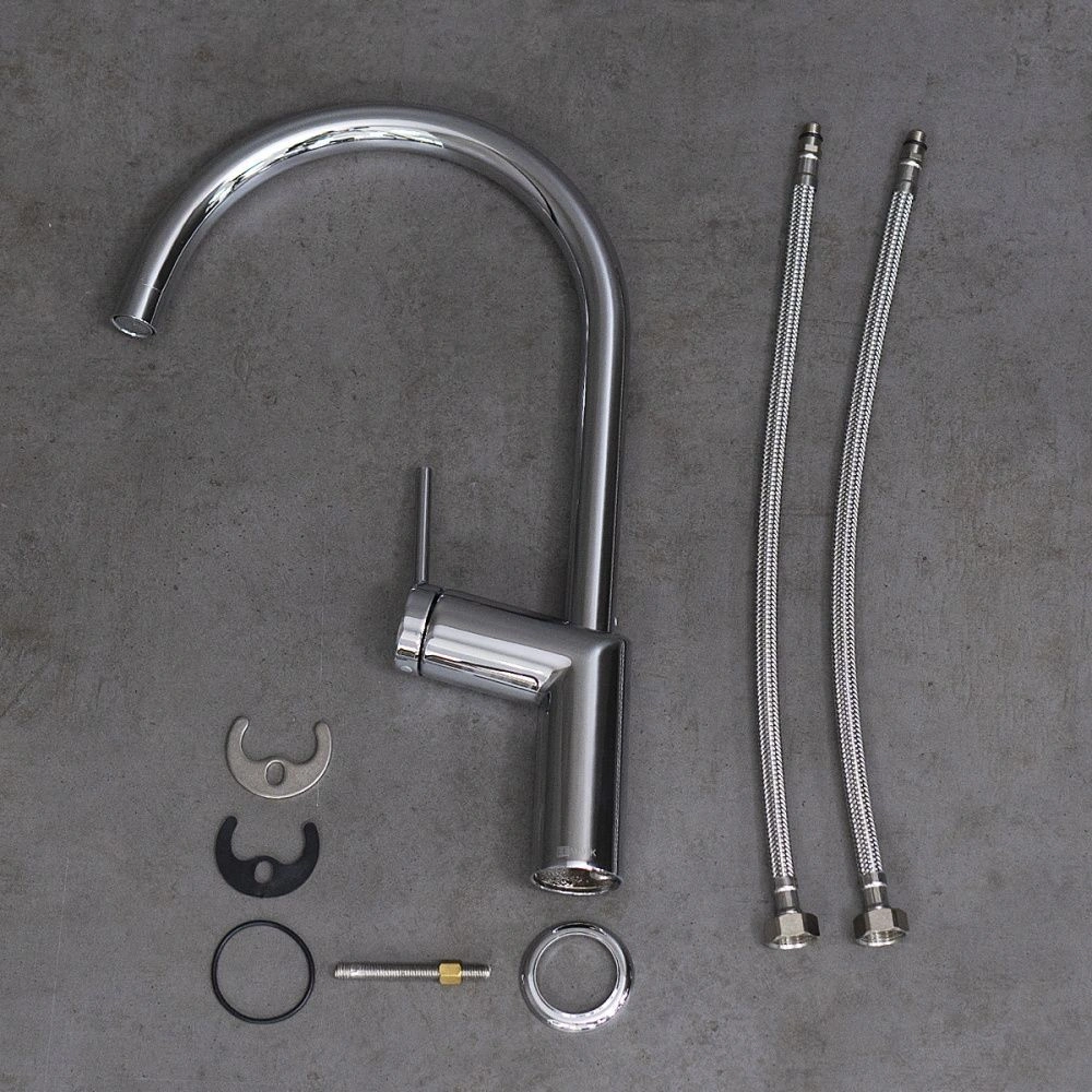 Смеситель для кухни Minima, с высоким поворотным изливом, хром, LEMARK