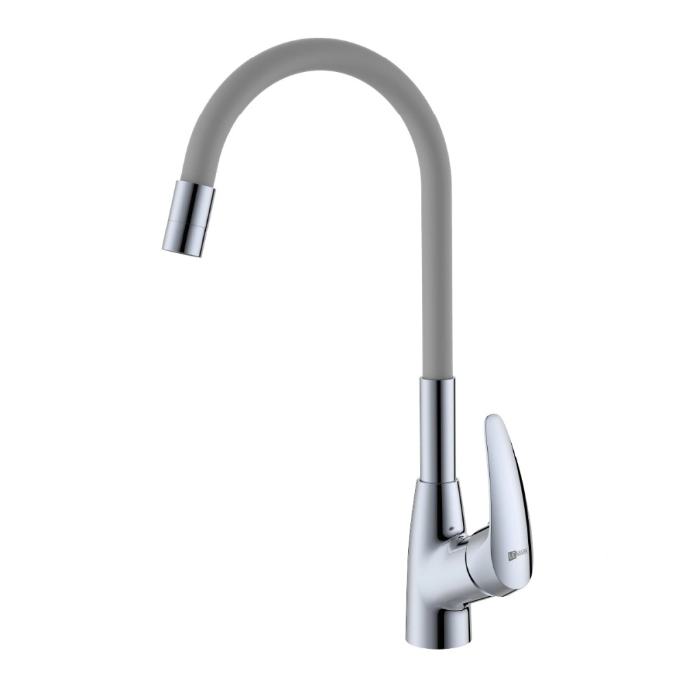 Смеситель для кухни LINARA с гибким изливом, Gray, LEMARK