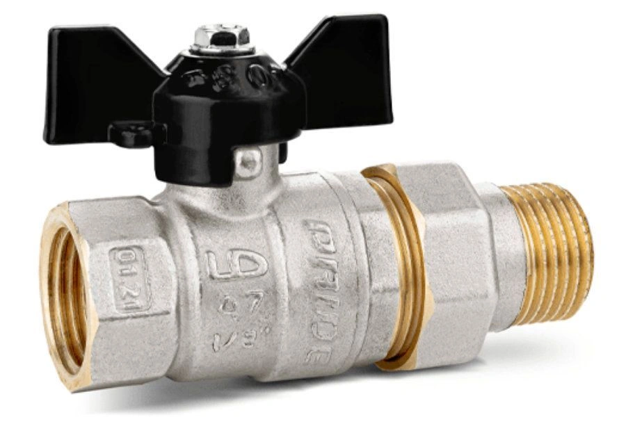Кран со сгоном НВ  1" бабочка LD
