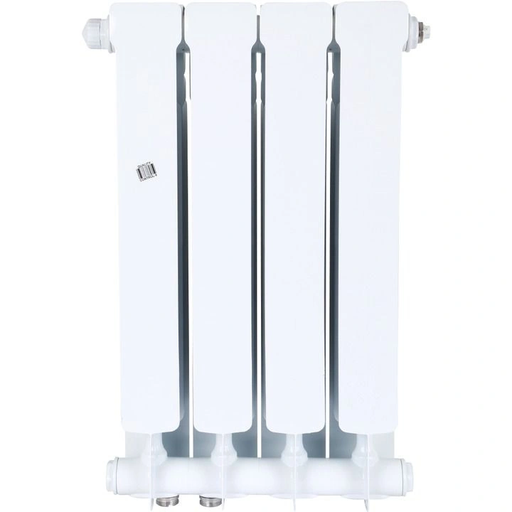 Радиатор биметаллический секционный Space 500/90 мм 4 секции белый нижнее правое подключение STOUT