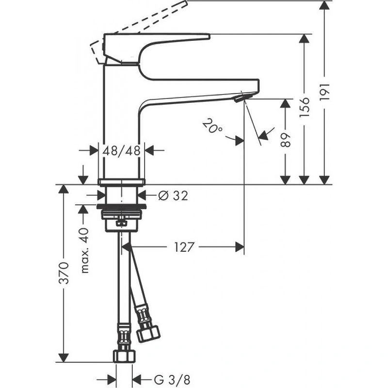 Смеситель для раковины Metropol, HANSGROHE