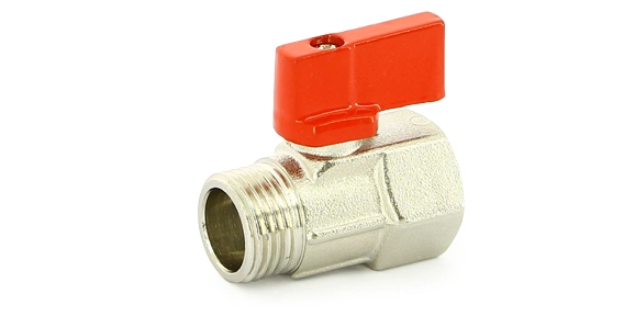Кран мини 1/2" ВН с красной ручкой Uni-Fitt