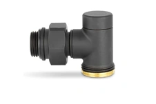 Узел нижнего подключения 1/2x3/4Ek угловой раздельный черный Varmega