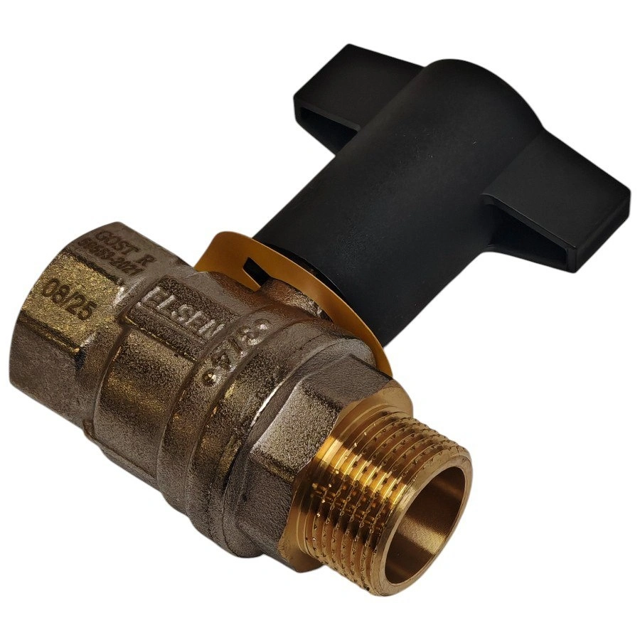 Кран шаровой Strong, полнопроходной, 1/2", НВ, ручка из полимера ELSEN