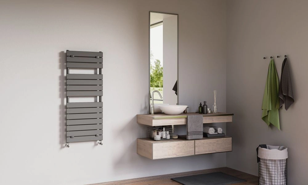 Полотенцесушитель водяной Palermo антрацит прямой 1213х500, Lazzarini 