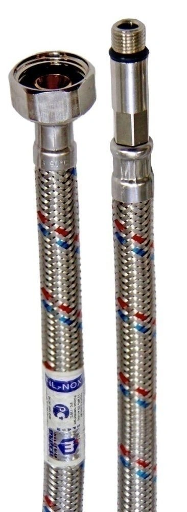 Подводка в оплетке S/S для смесителя 1/2 M10*1x18 80 см