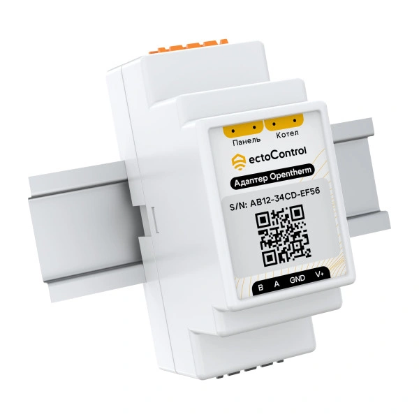 Адаптер OpenTherm, DIN, RS485 (Modbus) ectoСontrol