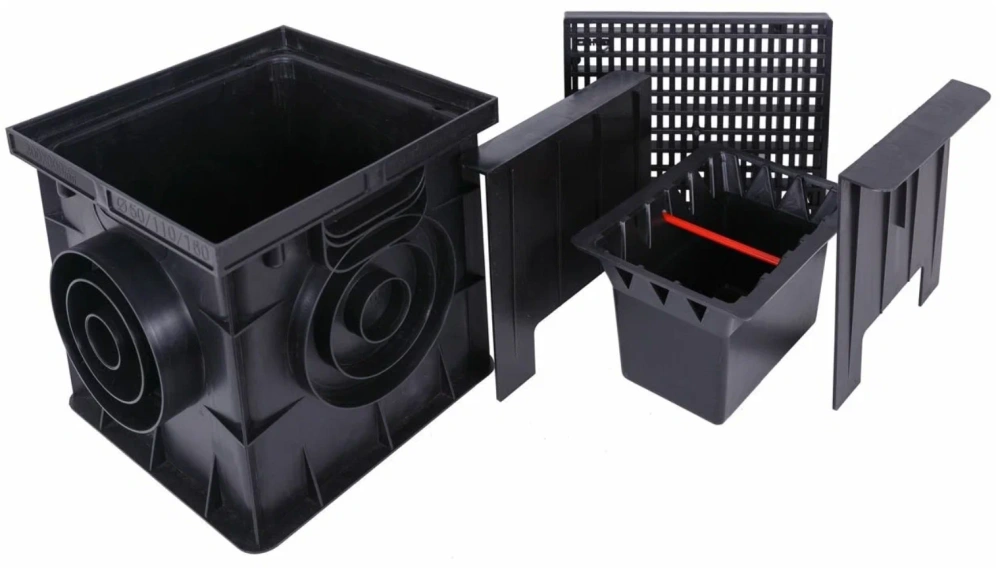 Дождеприемник PolyMax Basic ДП-30.30.30-ПП в комплекте (решетка+корзина+перегородки)