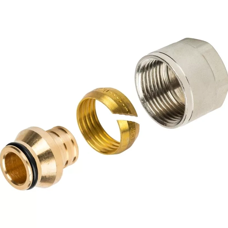 Соединение резьбозажим. 20х2 (резьба 3/4") для PE-X STOUT