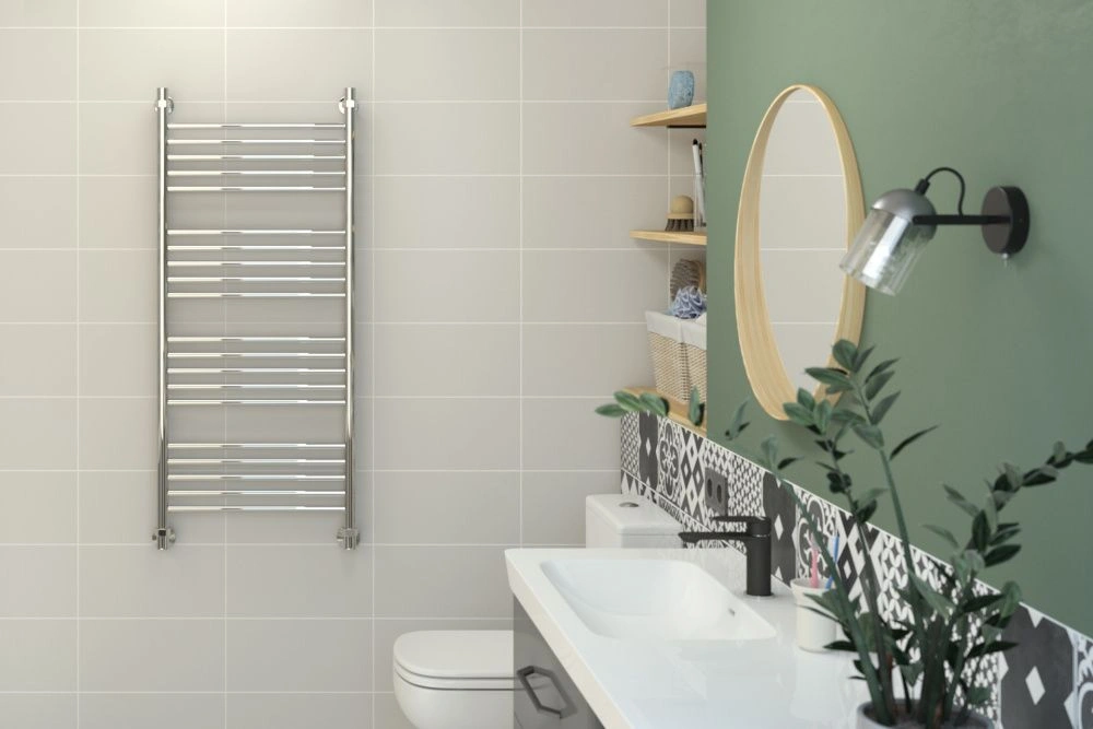 Полотенцесушитель водяной  Аксиома-10 1200х500, нерж. ст., Стилье