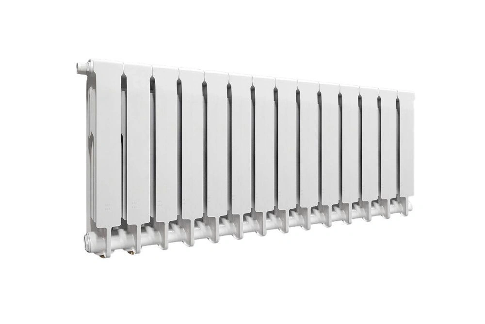 Радиатор биметаллический 500/90 мм 14 секций нижнее подключение справа Теплоприбор