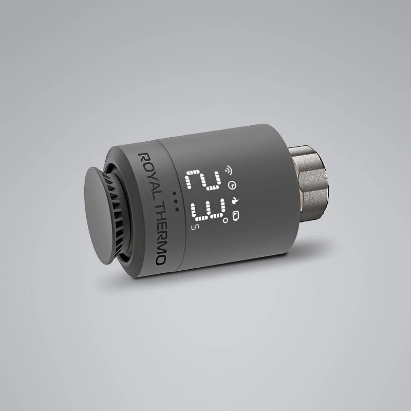 Термостат радиаторный электронный Smart Heat серебристый Royal Thermo