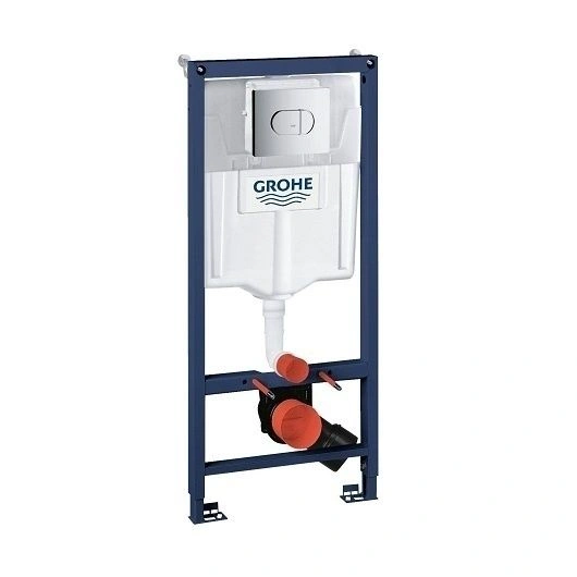 Модуль для подвесного унитаза Rapid SL с ОВАЛЬНОЙ клавишей ArenaCosmopolitan (хром глянец) GROHE