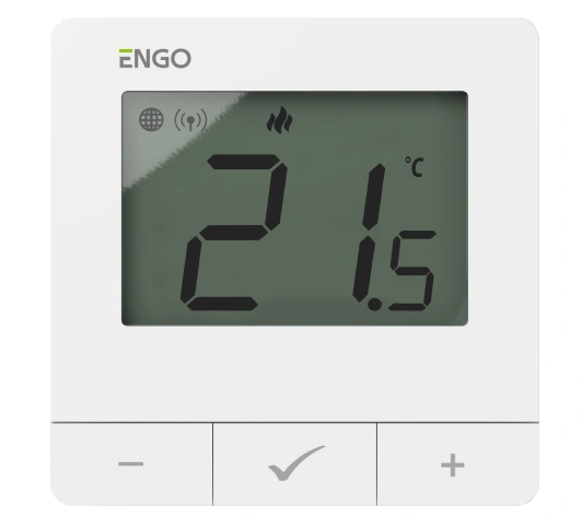 Умный терморегулятор ZigBee/868 МГц, 2хAA, белый. ENGO