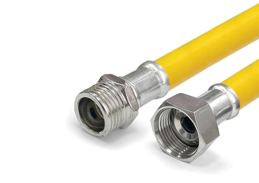 Подводка гибкая, ГАЗ,  1/2" г-ш, 150 см в оплетке ПВХ (VALFEX)