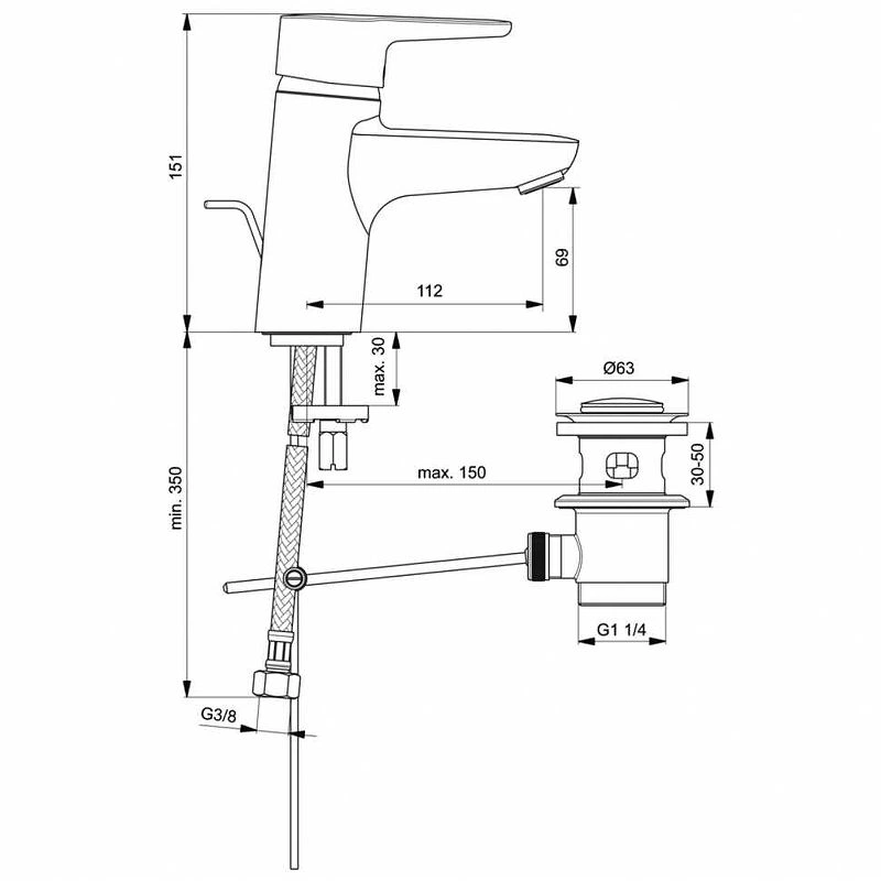 Смеситель для раковины Connect IDEAL STANDARD