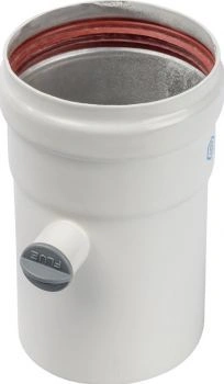 Элемент дымохода DN80 труба 125 мм п/м с ревизионным патрубком (алюминий) STOUT