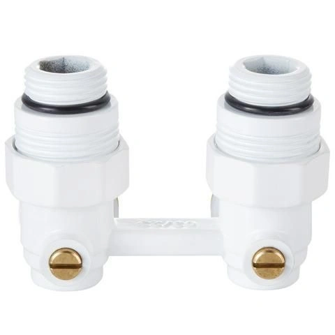Узел нижнего подключения угловой 1/2"х3/4" EK (белый), Royal Thermo