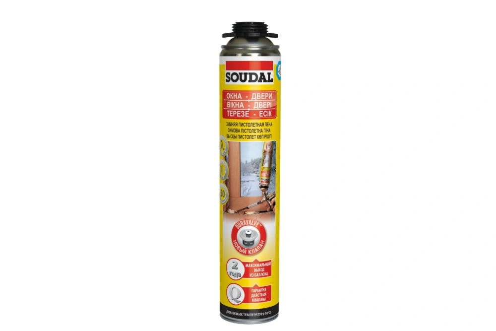 Пена монтажная SOUDAL Yellow 750 мл. ЗИМНЯЯ