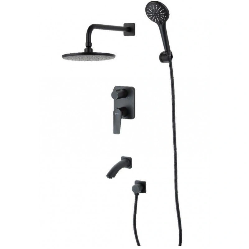 Система встраиваемая для ванны и душа BRONX черный матовый LEMARK