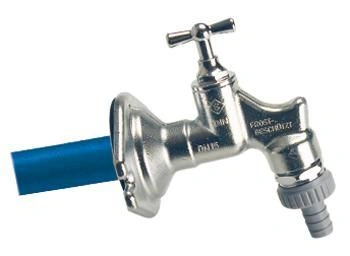 Кран шаровой латунный KFE Exclusive DN1/2" НР, PN16bar, прямой, со штуцером Meibes