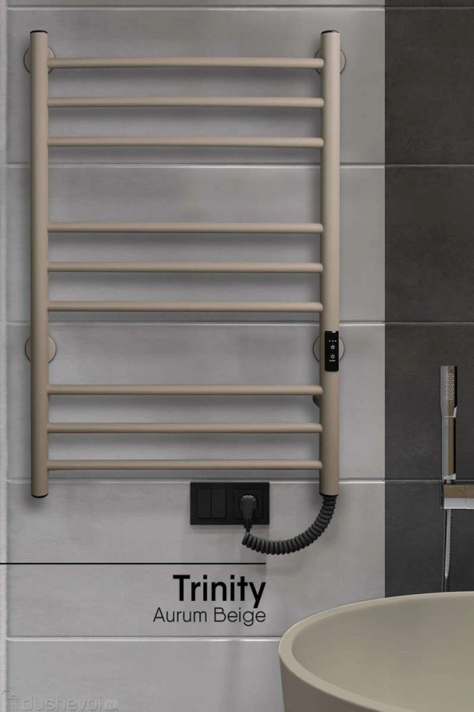 Полотенцесушитель Line Trinity (electro) 80/50 таймер,скр. провод, универс.подкл. Aurum Beige INDIGO
