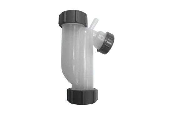 Сифон трубный S-образ. (1 1/4"х25мм) б/вып. д/слив конденc. (+отвод Ду17, гидрозH150)прозр. McAlpine