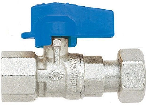 Кран шаровой ВР с накидной гайкой прямой 1/2  (флажок) FIV