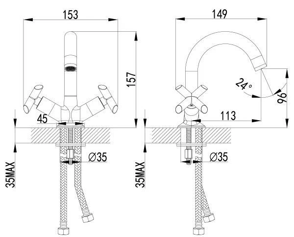 Смеситель для умывальника Practica LM7507C Lemark