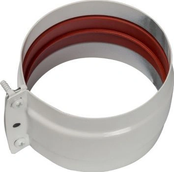 Элемент дымохода соединительный адаптер внешний с рукавом для труб DN80 п/п (алюминий) STOUT