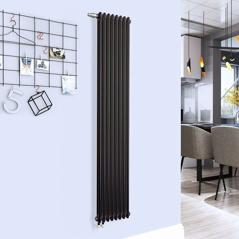 Радиатор трубчатый Solira 2180/ 6 №69 твв 1/2 (нижн. подкл. с вент. вставкой) RAL 9005 мат.