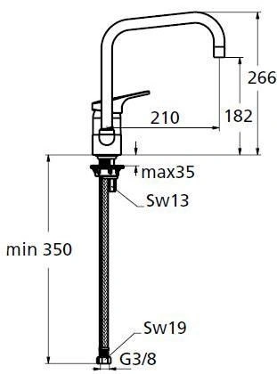Смеситель д/кух. Slimline II IDEAL STANDARD (К)