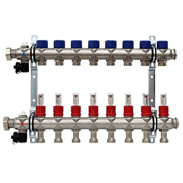 Коллектор с расходомерами на  8 выходов 3/4" евроконус  FRAENKISCHE