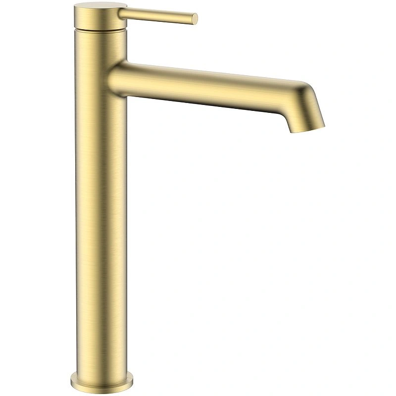 Смеситель для раковины R20 высокий, Сатин золотой, RAGLO
