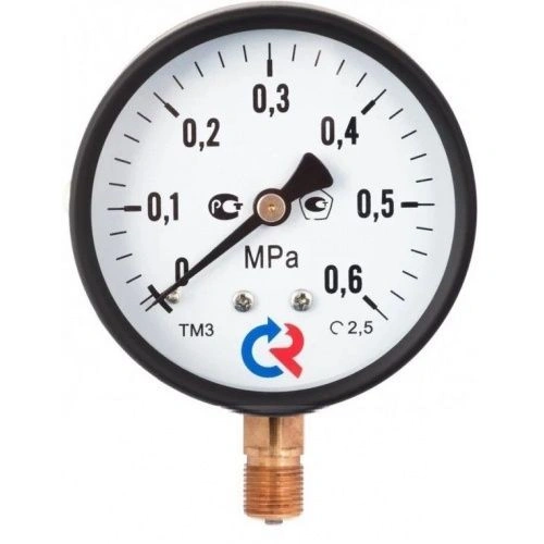 Манометр ТМ-510Р.00 М2 (0..0,6 МПа), М20*1,5, 100мм, 150С, кл.т.1,5, радиальный