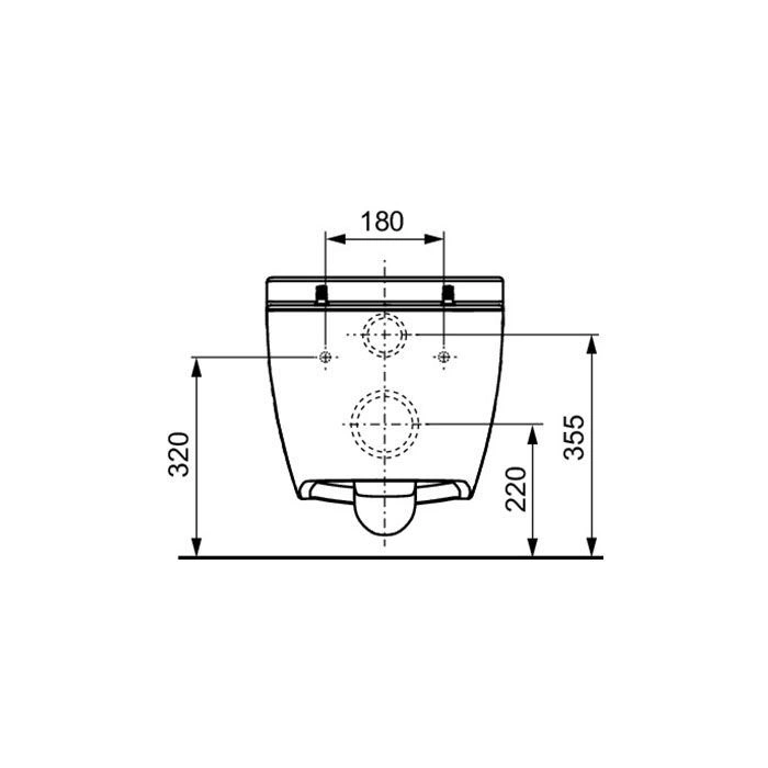 Комплект подвесного унитаза с крышкой TECEone, без гигиенического душа TECE (9700204+9700600)