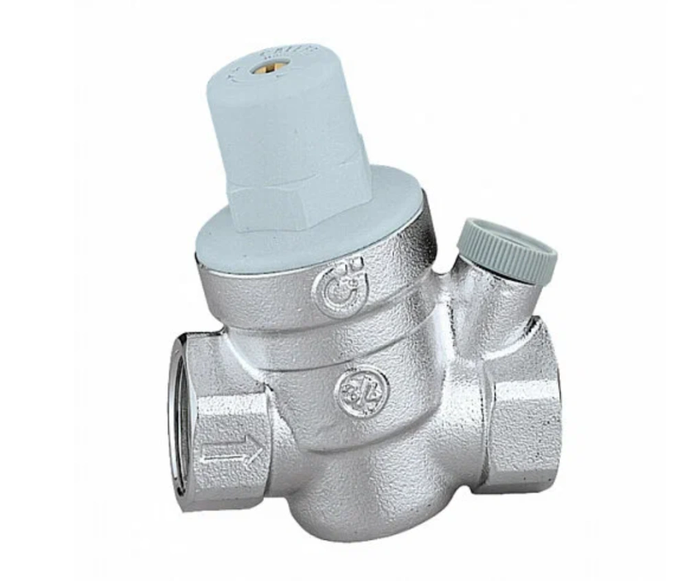 Редуктор давления 1" ВН, для гор. воды, хром, с отв. под манометр 1/4" Caleffi