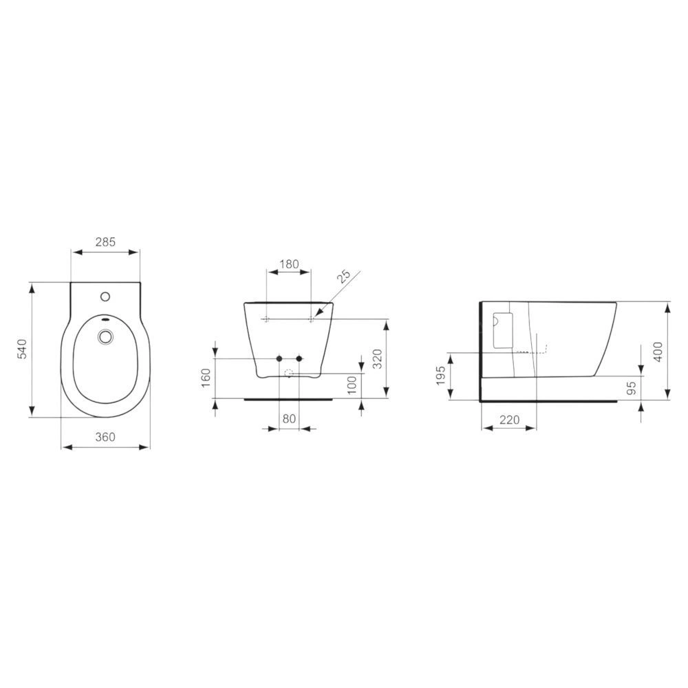Биде подвесное Connect IDEAL STANDARD