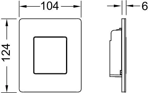 Клавиша TECEsolid Urinal черная матовая TECE