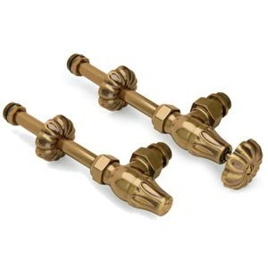 Комплект вентилей с трубками 1/2" угловой, БРОНЗА, серия "Old Style" SR Rubinetterie