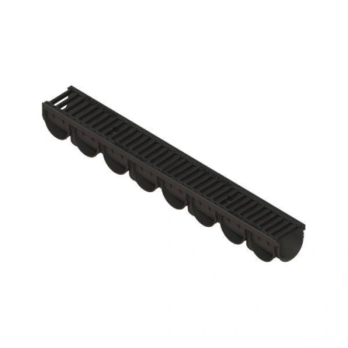 Лоток водоотводный S'park ЛВ-10.14.10-ПП с решеткой щелевой чугунной кл.С (к-т)