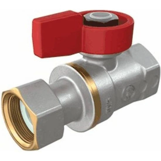 Кран шаровый для котлов и счетчиков ВР c накидной гайкой, ручка-флажок, Ду 3/4 Giacomini