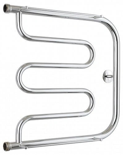 Полотенцесушитель водяной Тандем 2П 50х50 см, боковое подключение, G 1" нержавеющая сталь, Стилье