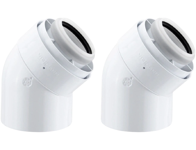 Колено LAS конденсац. 45° (2 шт) DN80/125 VIESSMANN