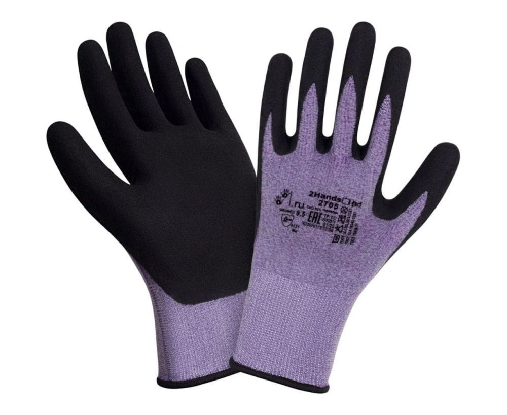 Перчатки нейлон-лайкра/нитриловое покрытие microfoam р. 9,5 2Hands