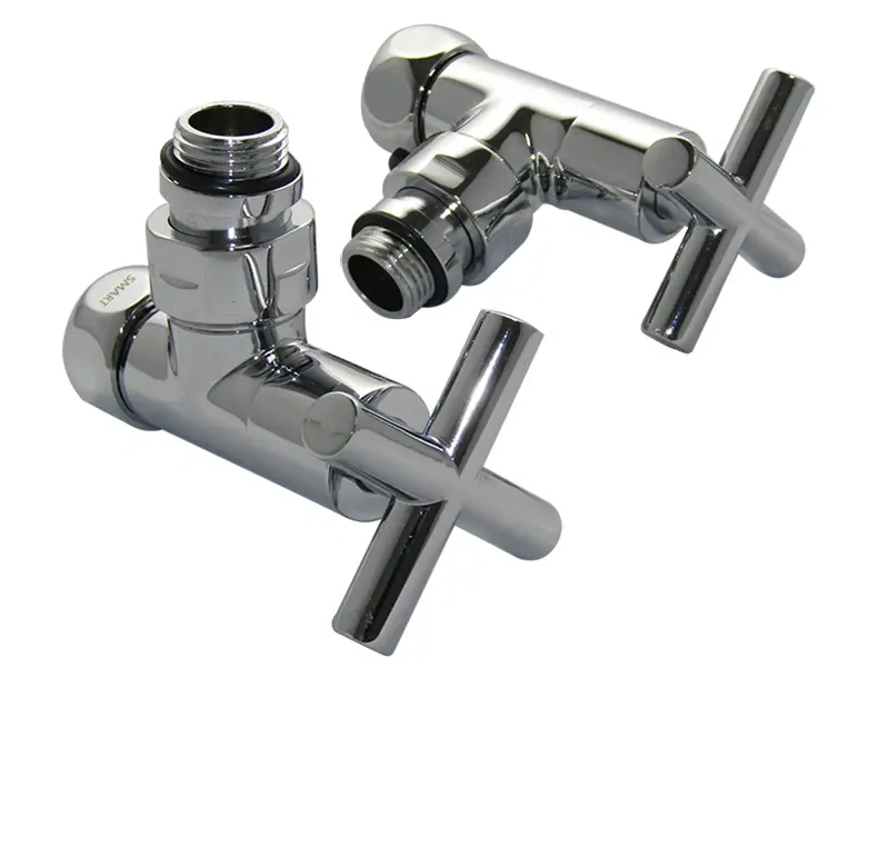 Кран угловой крестовой 3/4"х1/2" г/ш, (без отр.), хром, SMART/Компл ПАРА (2шт.)