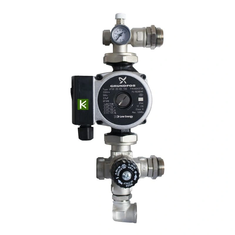 Насосно-смесительный узел STOUT, с термостатическим клапаном,с насосом Grundfos UPSO 25-65 130