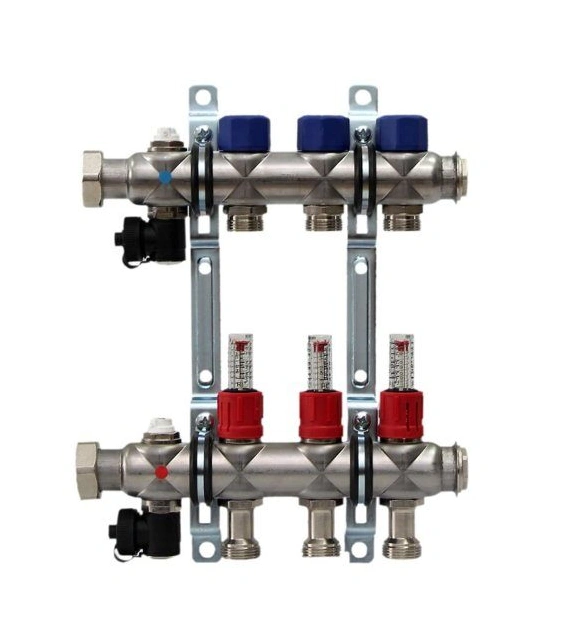 Коллектор с расходомерами на  3 выхода 3/4" евроконус  FRAENKISCHE