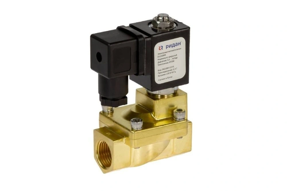 Клапан соленоидный EV220WR НЗ G1" Ду25 Kv 10,2м3/ч EPDM (0,3-16 бар) 230 В 50/60 Гц