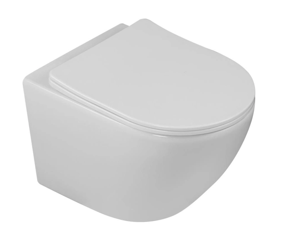 Унитаз подвесной безободковый в комплекте с сиденьем микролифт VORTEX торнадо, MILLEAU